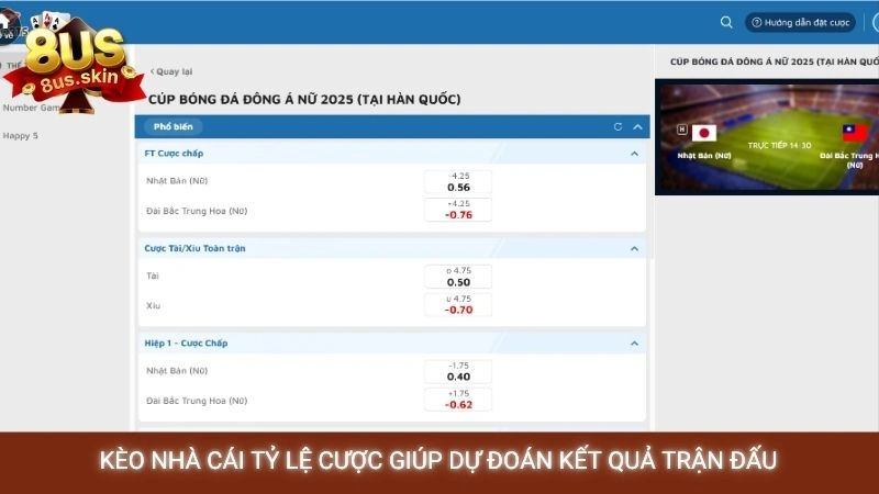 Kèo nhà cái tỷ lệ cược giúp dự đoán kết quả trận đấu