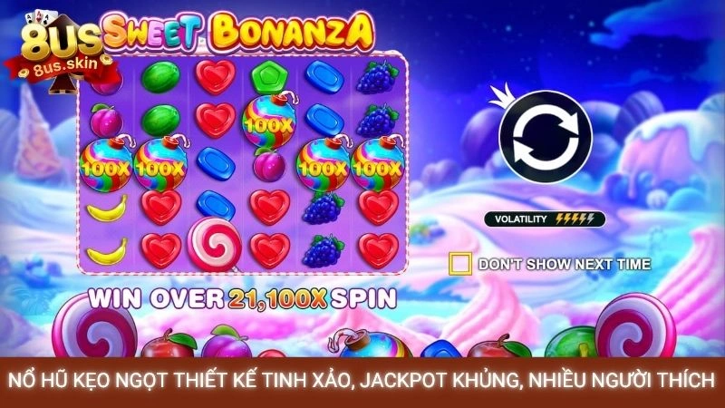 Nổ hũ kẹo ngọt thiết kế tinh xảo, jackpot khủng được nhiều người yêu thích