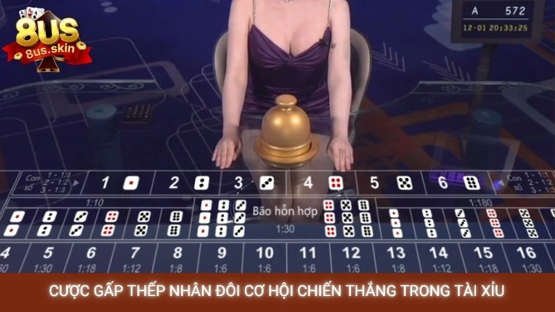 Cược gấp thếp nhân đôi cơ hội chiến thắng trong tài xỉu