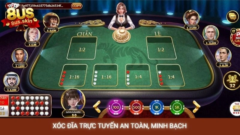 Xóc đĩa trực tuyến an toàn, minh bạch