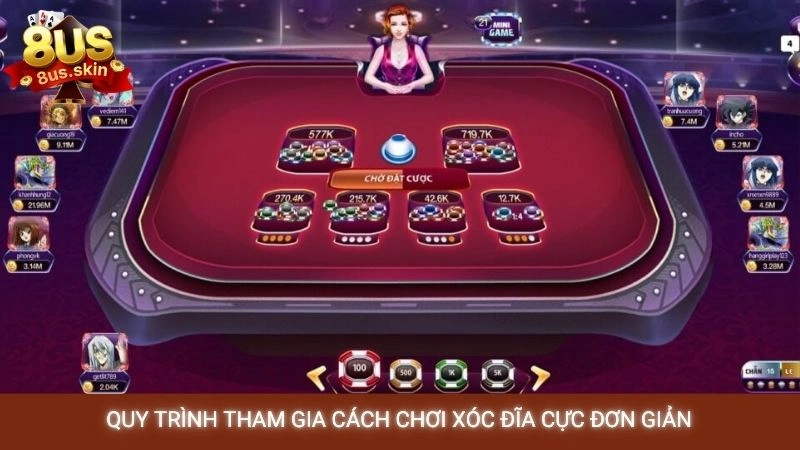 Quy trình tham gia cách chơi xóc đĩa cực đơn giản