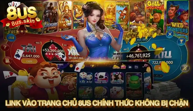 Link vào trang chủ 8US chính thức không bị chặn 2025